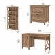 preview thumbnail 58 of 68, Key West 54W Computer Desk with Cabinet and Bookcase by Bush Furniture