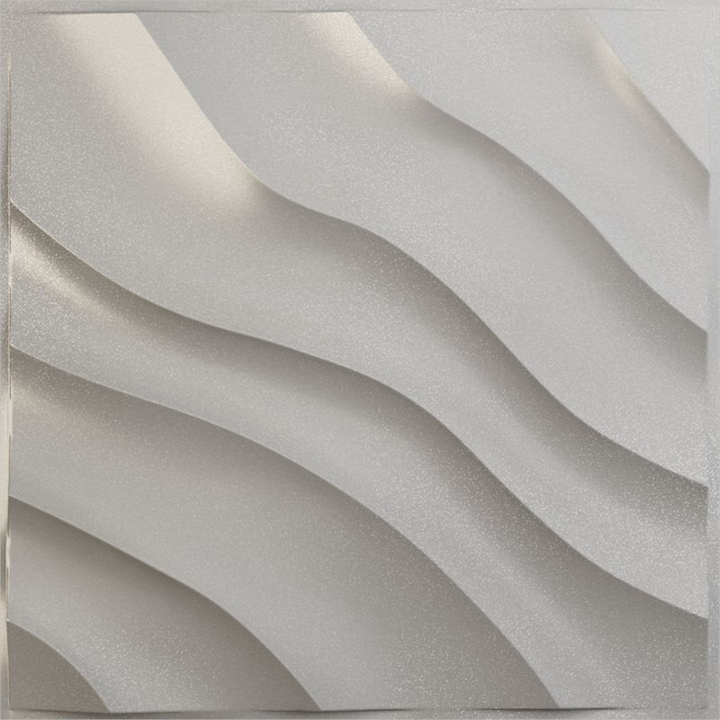 19 5/8"W x 19 5/8"H Modern Wave EnduraWall Decorative 3D Wall Panel