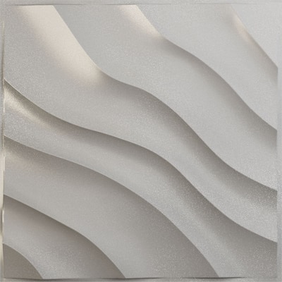 19 5/8"W x 19 5/8"H Modern Wave EnduraWall Decorative 3D Wall Panel