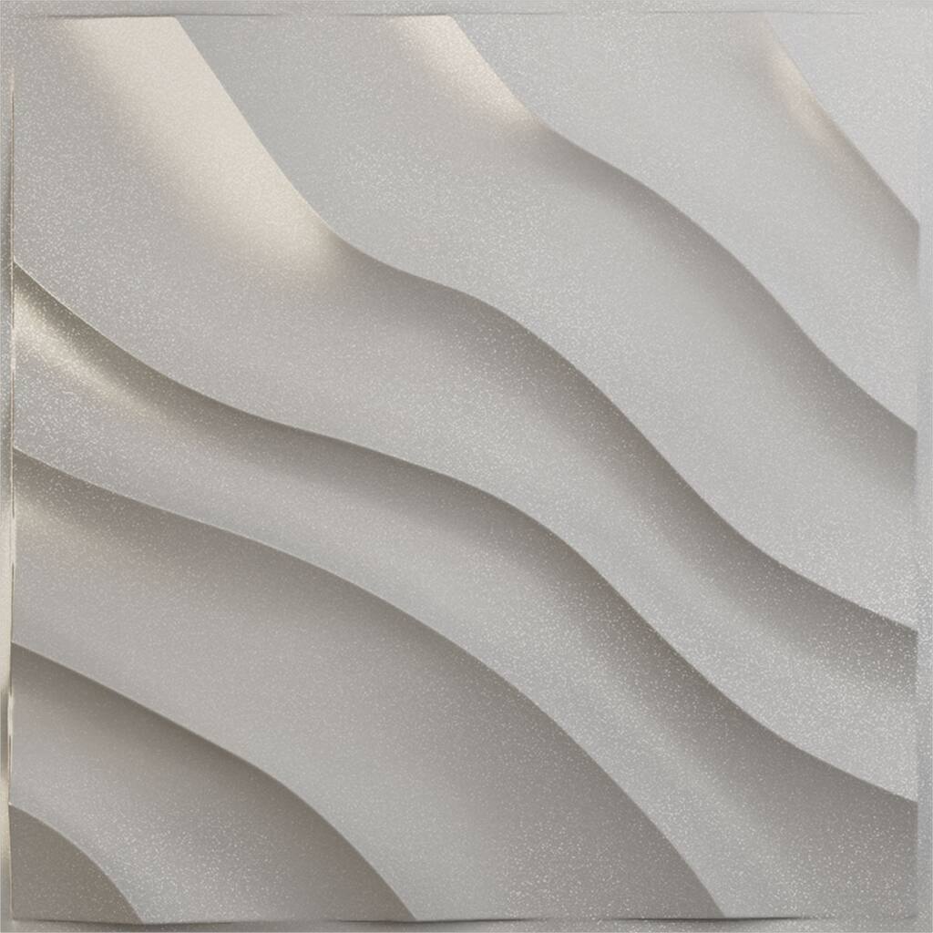 19 5/8"W x 19 5/8"H Modern Wave EnduraWall Decorative 3D Wall Panel