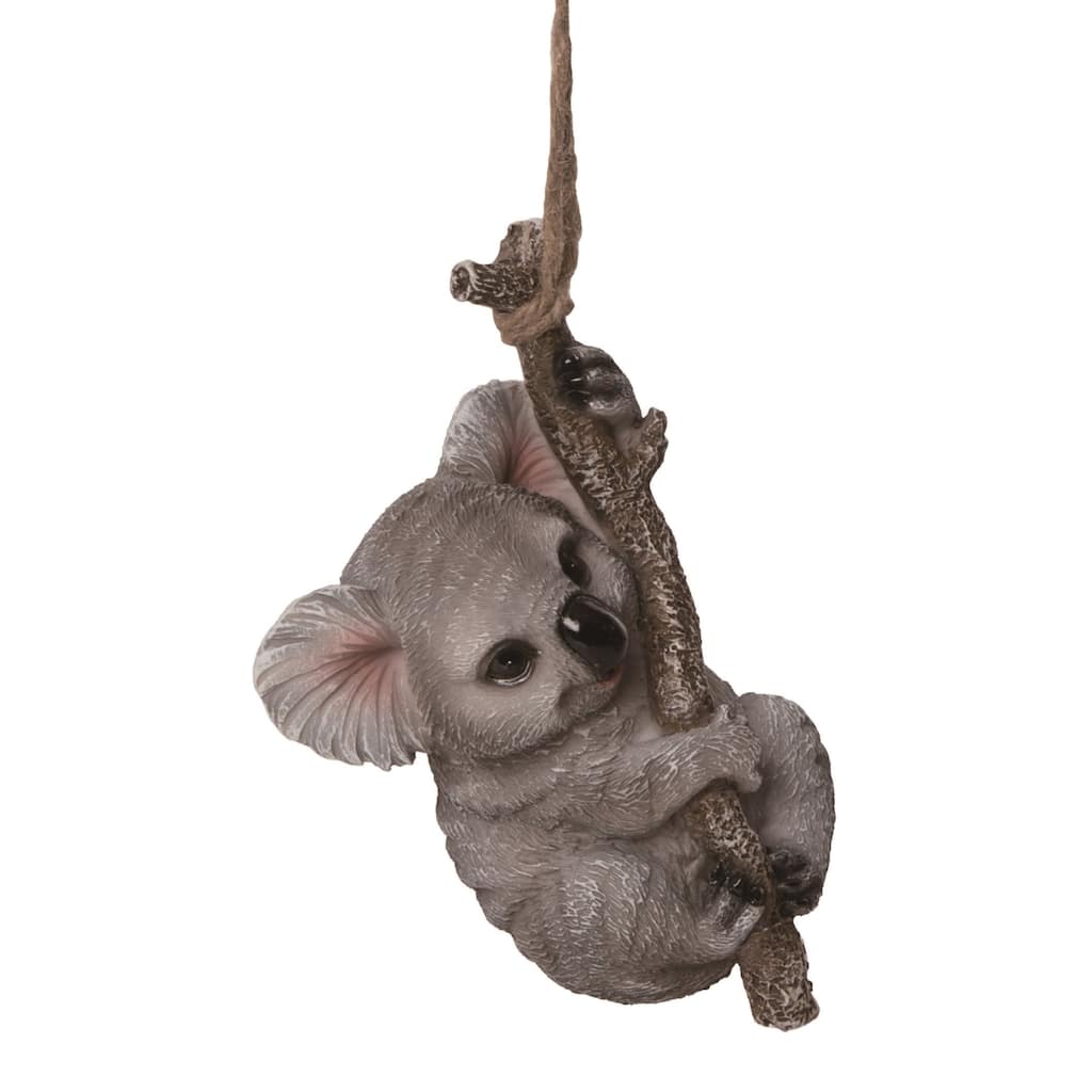 Transpac Resin 6.3" Gray Spring Hanging Critter Decor