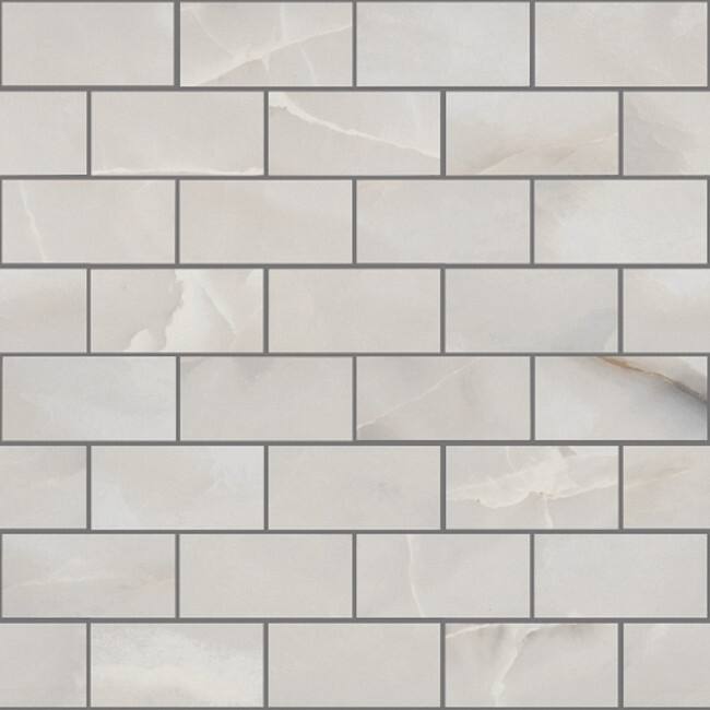 Shaw Gemstone - 12" x 12" Rectangle Tile - Polished Marble Visual - - White