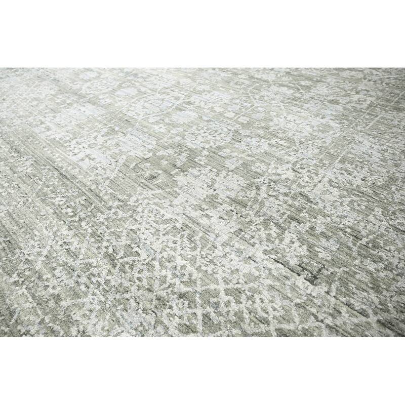 Hand Knotted 100% Wool Modern & Contemporary Oriental Area Rug Gray - 8' 8'' x 11' 4''