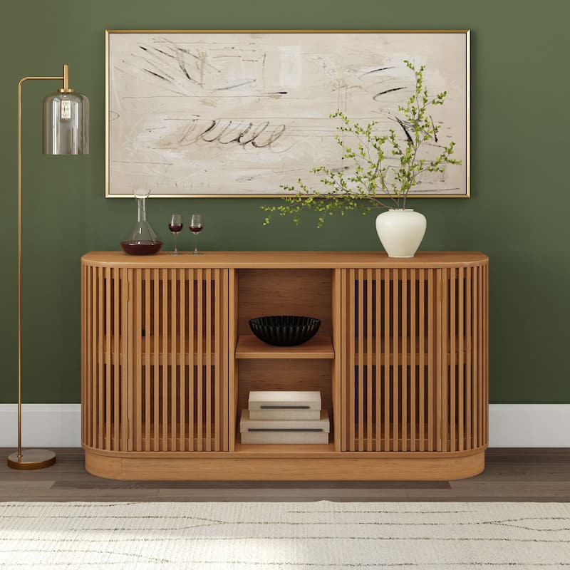 Plank and Beam Contour 2-Door Sideboard/TV Stand with Shelf