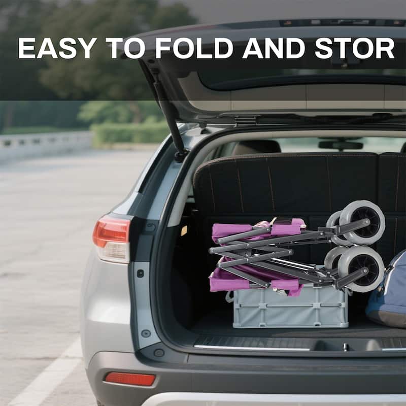 All-in-One Folding Wagon with Seat & Storage