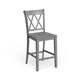Eleanor X-Back Wood Counter Chairs (Set of 2) by iNSPIRE Q Classic - Antique Grey