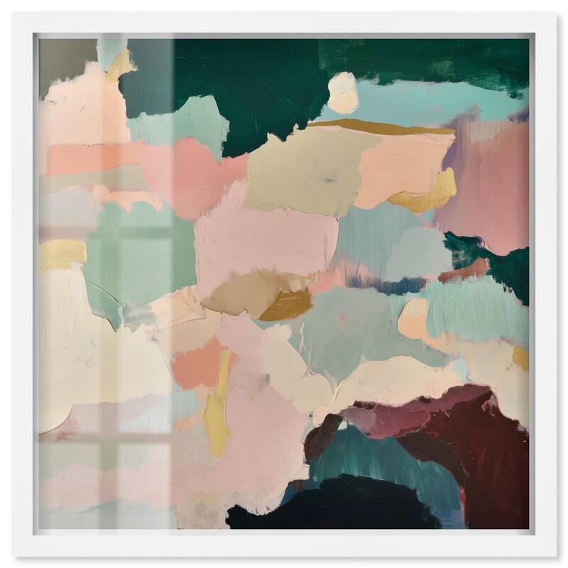 Brushed Beauty II Shadowbox by Art Remedy - White - 12" x 12"
