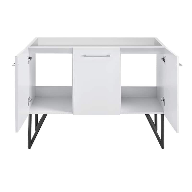 Annecy 48 Glossy White Bathroom Vanity Cabinet Only (Sm-Bv214)