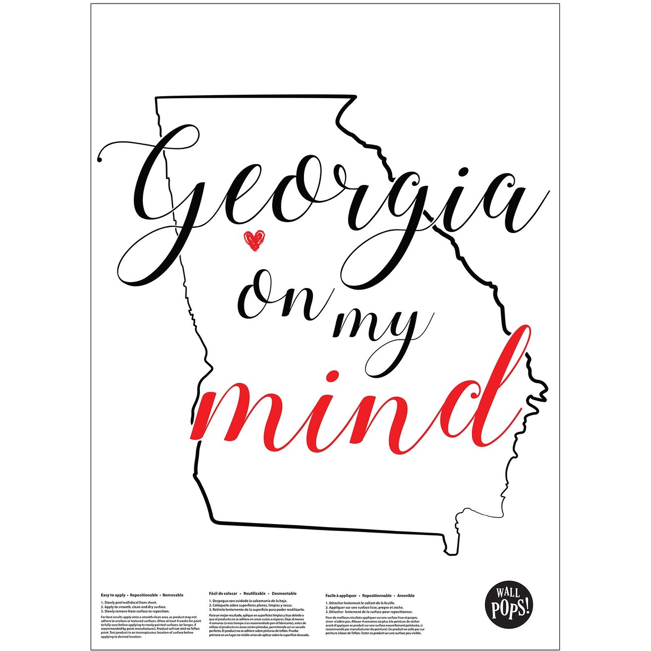 Shop Brewster Dwpk2910 Wallpops Georgia Wall Decorating Kit Red