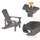 preview thumbnail 97 of 102, BONOSUKI Patio Adirondack Chair w/Cupholder,Weather Resistant-Set of 4
