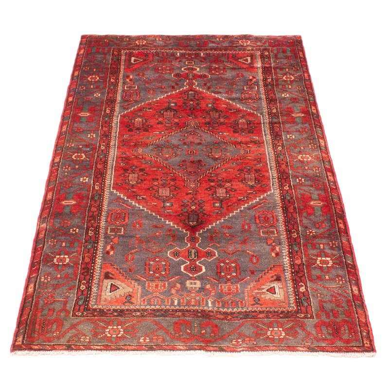 ECARPETGALLERY Hand-knotted Andelz Red Wool Rug - 4'5 x 8'6