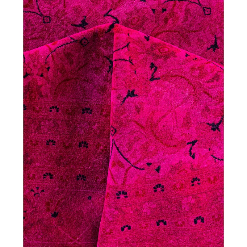 Overdyed One-of-a-Kind Hand-Knotted Area Rug - Pink - 12' 1" x 15' 3"