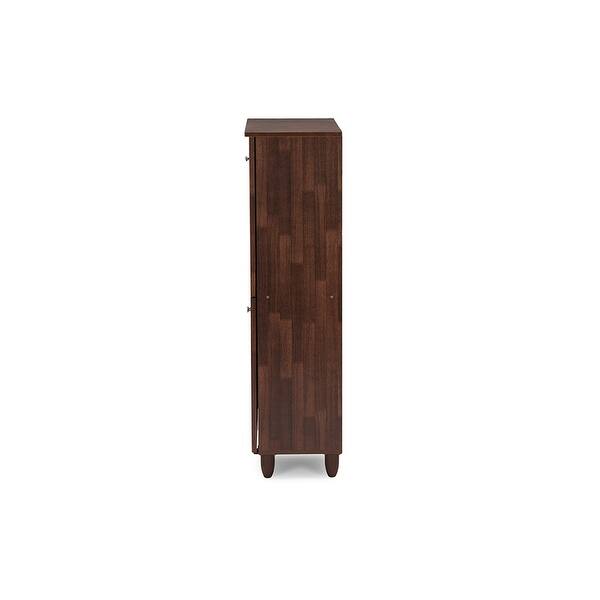 Shop Lucerne 4 Door Oak Brown Wooden Entryway Shoes Storage Tall