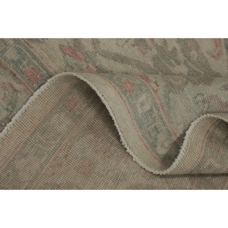 All-Over Floral Oushak Vegetable Dye Area Rug, Floral Geometric Carpet - 10' 4'' X 8' 5''