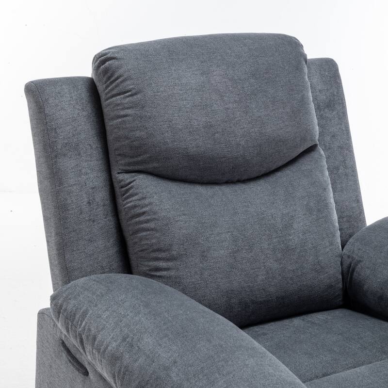 Velvet Power Recliner Chair with Massage and Heating System