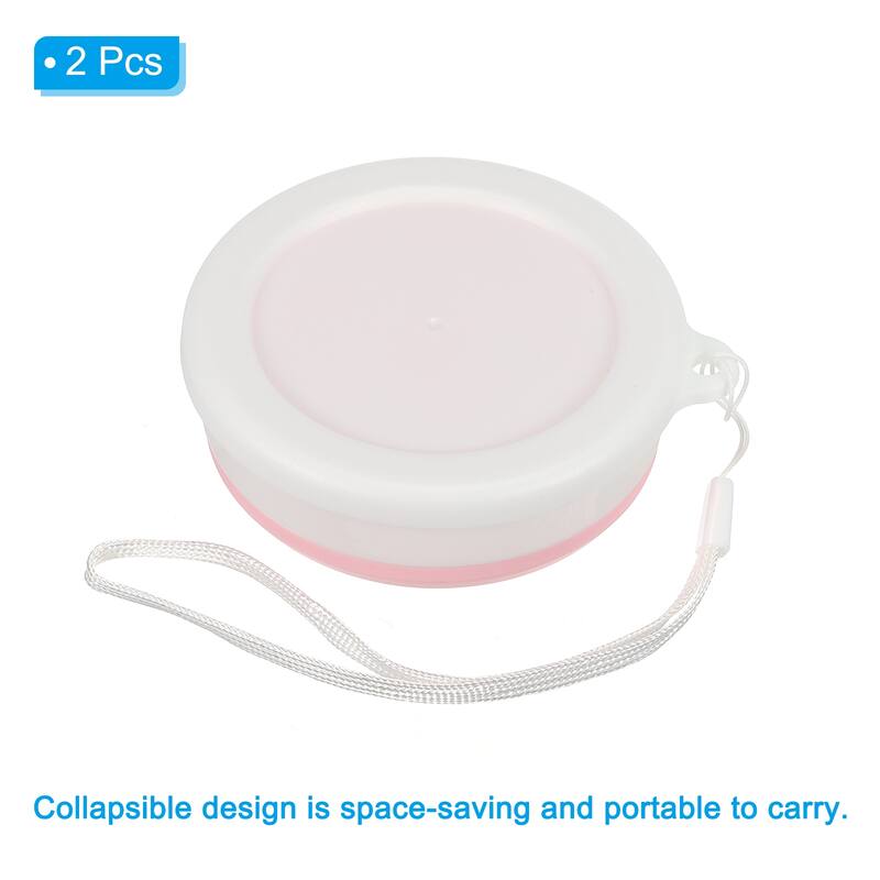 2pcs Collapsible Water Bottle, 200mL Travel Folding Cup for Camping