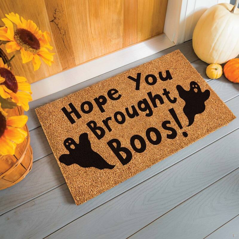 16 in. x 28 in. Coir Halloween Greeting "I Hope You Brought Boos!" Door Mat