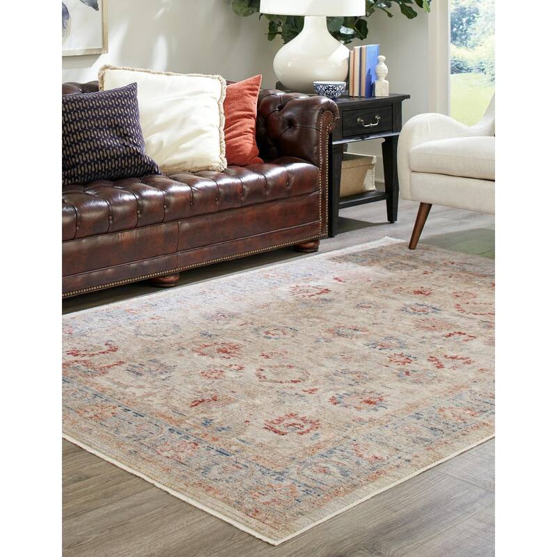 Traditional Falmouth Collection Area Rug - Ivory - 2'2"x3'