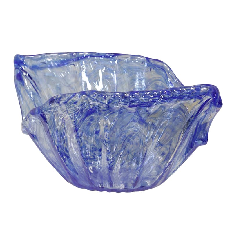 StyleCraft Dea Bowl - Transparent Graniglia Blue - 8.2" x 14.5" x 7"