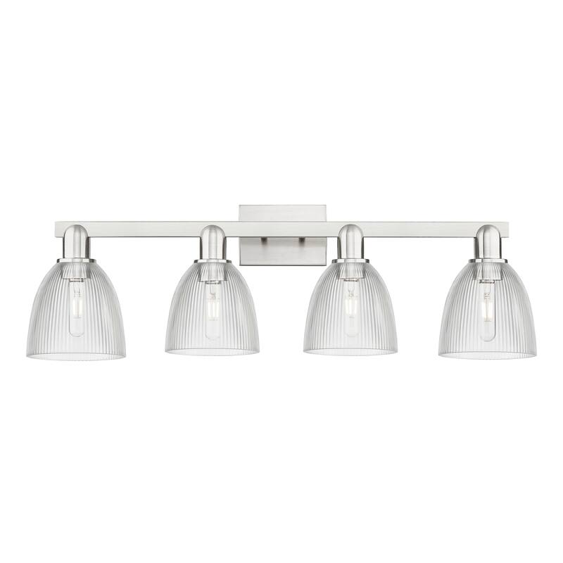 Innovations Lighting Endless Possibilities Arcadia - Castile - 4 Light 33" Bath Vanity Light - Clear/Brushed Satin Nickel