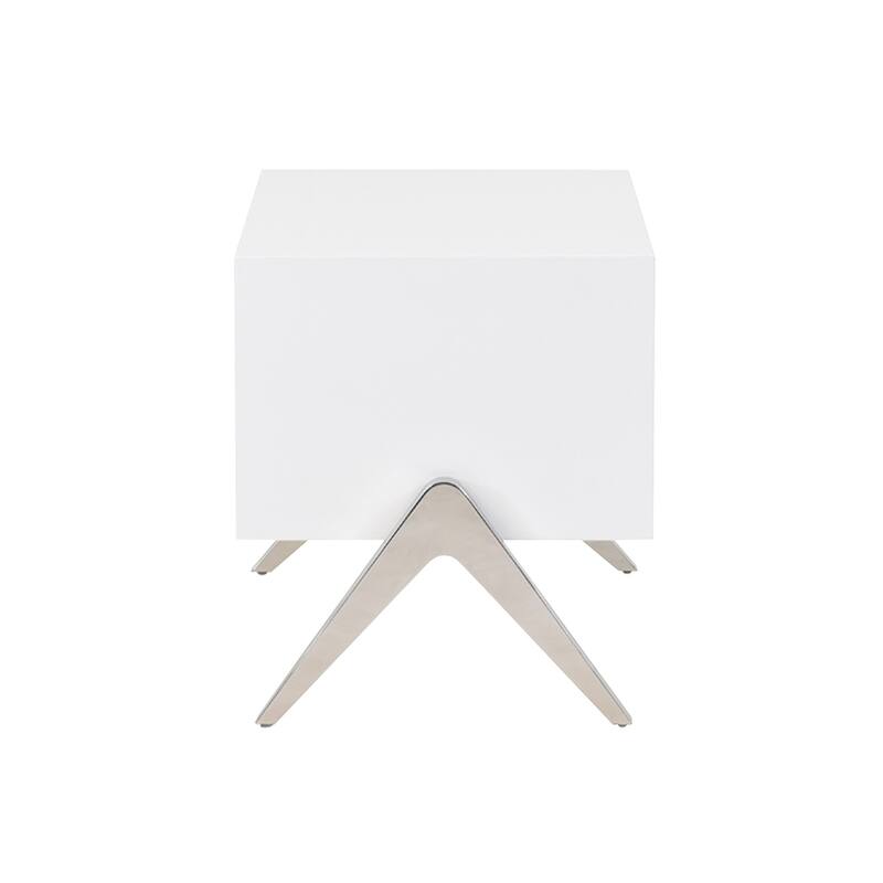 Modrest Candid Modern White Nightstand