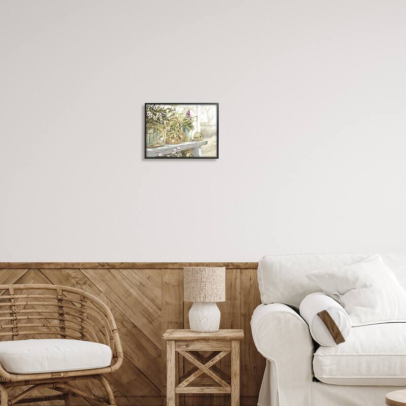 Stupell Cottage Garden Flowers Framed Giclee Art Design by Michael Humphries