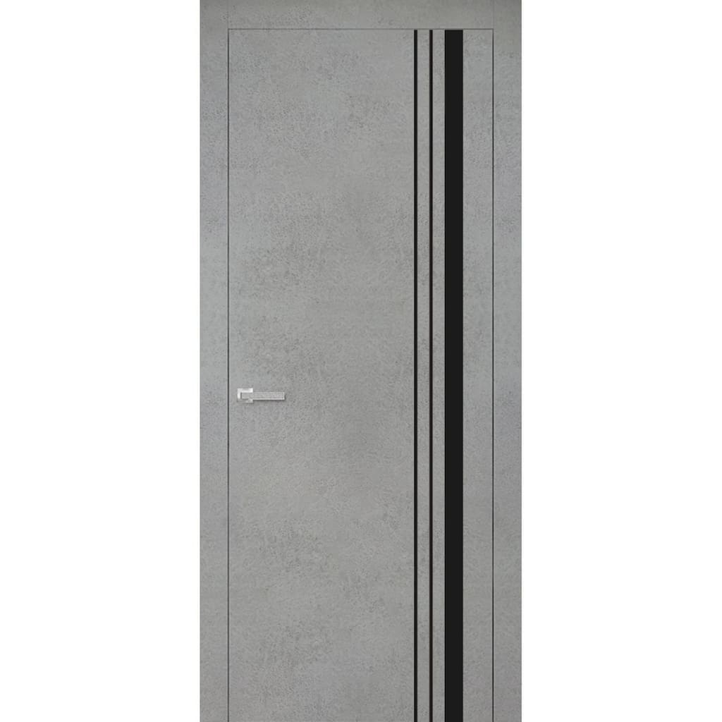 Solid French Door 18 x 80 Planum 0011 Concrete with| Bathroom