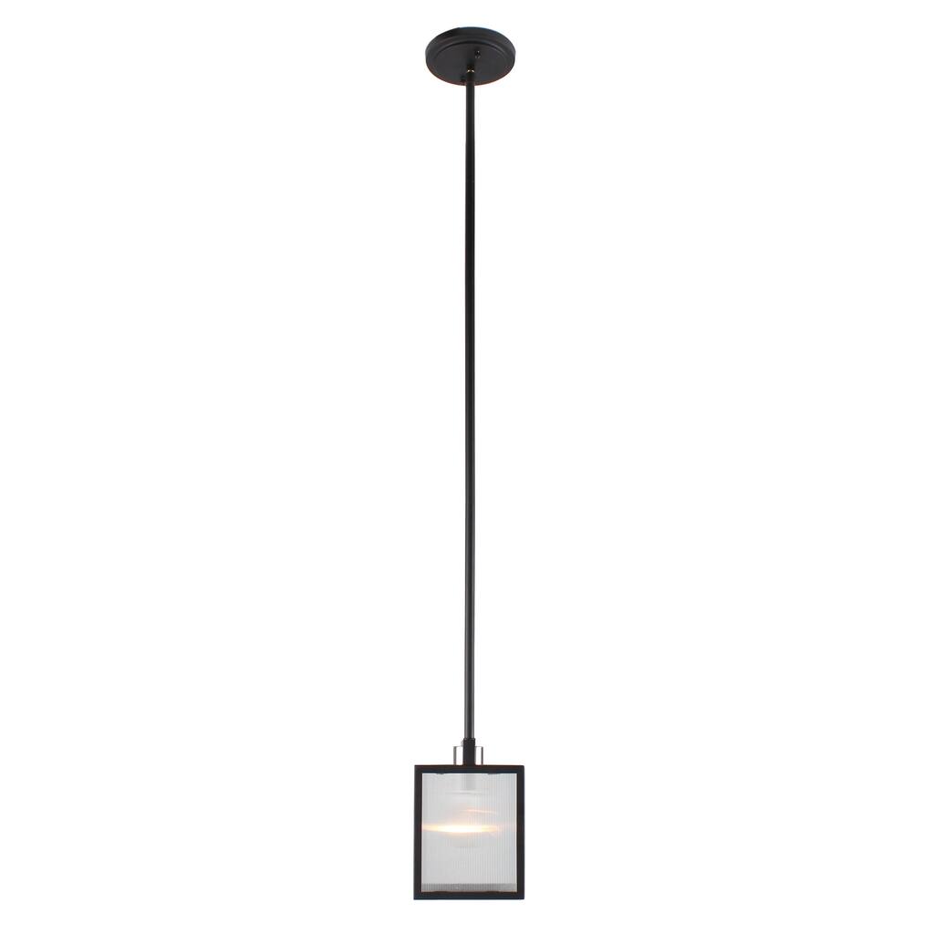 Eglo Henessy 1-Light Mini Pendant W/ Brushed Nickel and Black Finish