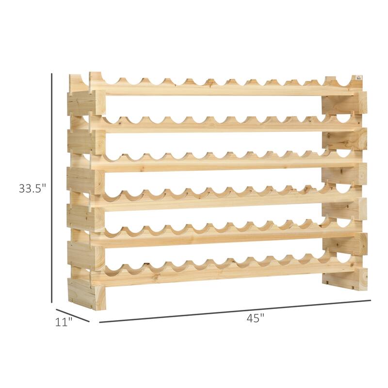 Stackable Wine Rack, Modular Storage Shelves, 72-Bottle Holder, Freestanding Display Rack
