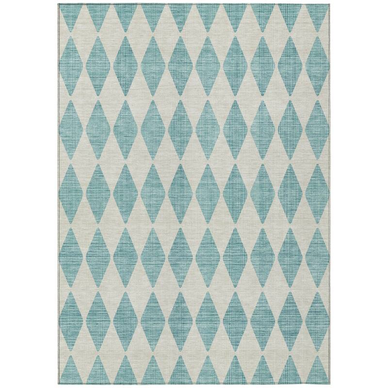 Machine Washable Indoor/ Outdoor Chantille Diamonds Rug
