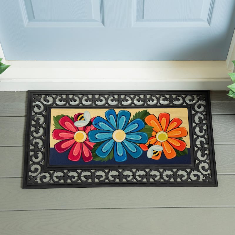 22 in. x 10 in. Spring Floral Sassafras Switch Mat