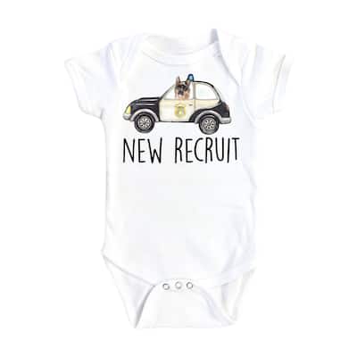 Police Recruit K9 - Baby Boy Girl Clothes Infant Bodysuit Funny Cute Newborn