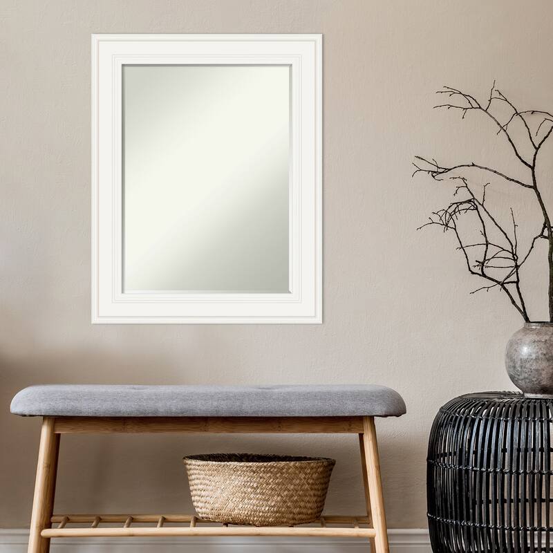 Petite Bevel Wall Mirror - Ridge Black Frame - 24 x 30 in