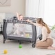 preview thumbnail 24 of 22, 3-in-1 Baby Playard with Bassinet, Changing Table Music Toy Included Carry Bag for Newborn to Toddler