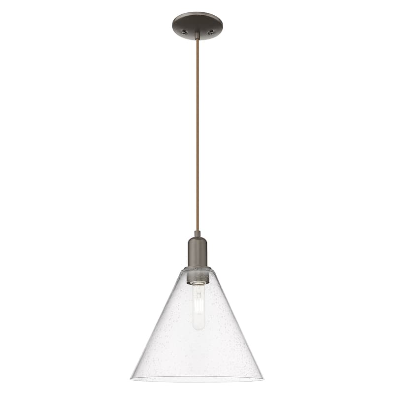 Innovations Lighting Endless Possibilities Arcadia - Berkshire Glass - 1 Light 12" Cord Hung Mini Pendant - Oil Rubbed Bronze/Seedy