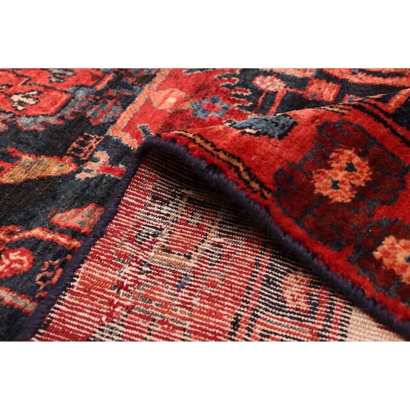 ECARPETGALLERY Hand-knotted Anatolian Vintage Dark Navy Wool Rug - 4'4 x 9'2