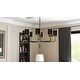 preview thumbnail 8 of 7, Lockery 8-Light Matte Black Chandelier