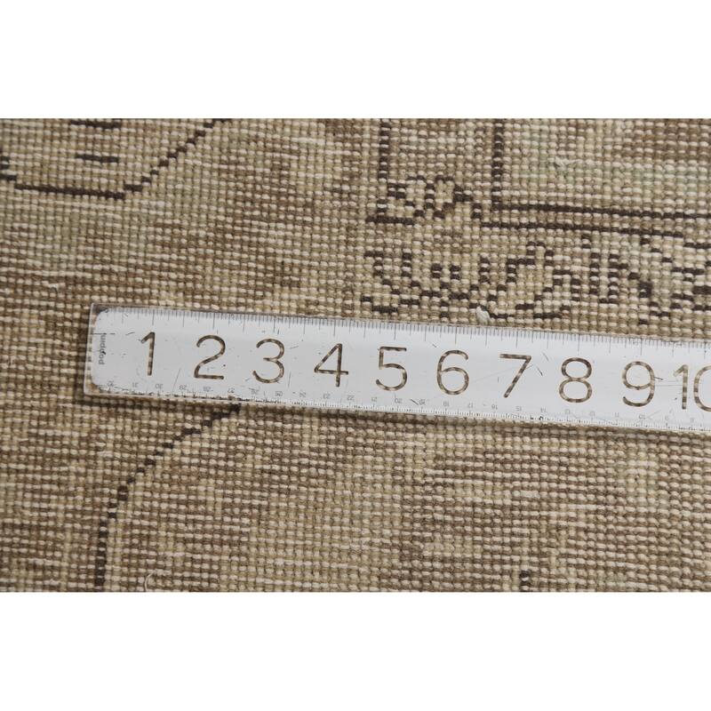 Gray Medallion Tabriz Persian Vintage Rug Hand-Knotted Wool Carpet - 7'10" x 10'9"
