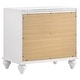 preview thumbnail 13 of 57, Barzini Upholstered Bedroom Set White with Wingback Headboard