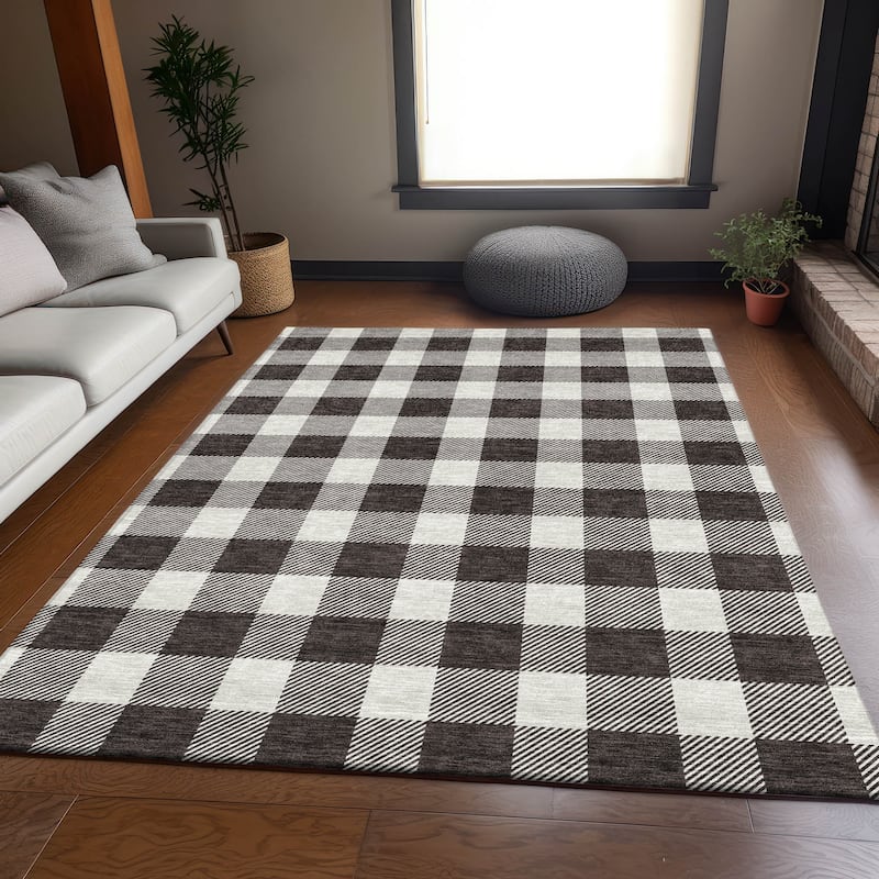 Premium Washable Super Soft Plaid Mayfield Rug