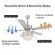 preview thumbnail 57 of 61, Bella Depot 52" Modern Reversible Crystal Ceiling Fan with Remote Control and Light Kit