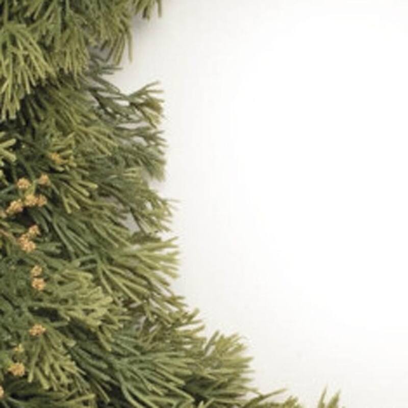 HomeRoots 22" Green And Brown Christmas Pine Artificial Wreath