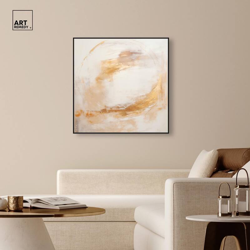Golden Orb I Canvas by Art Remedy