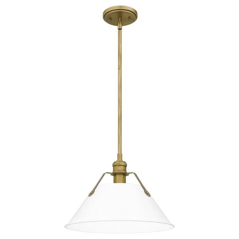 Jessup 1-Light Weathered Brass Metal Mini Pendant