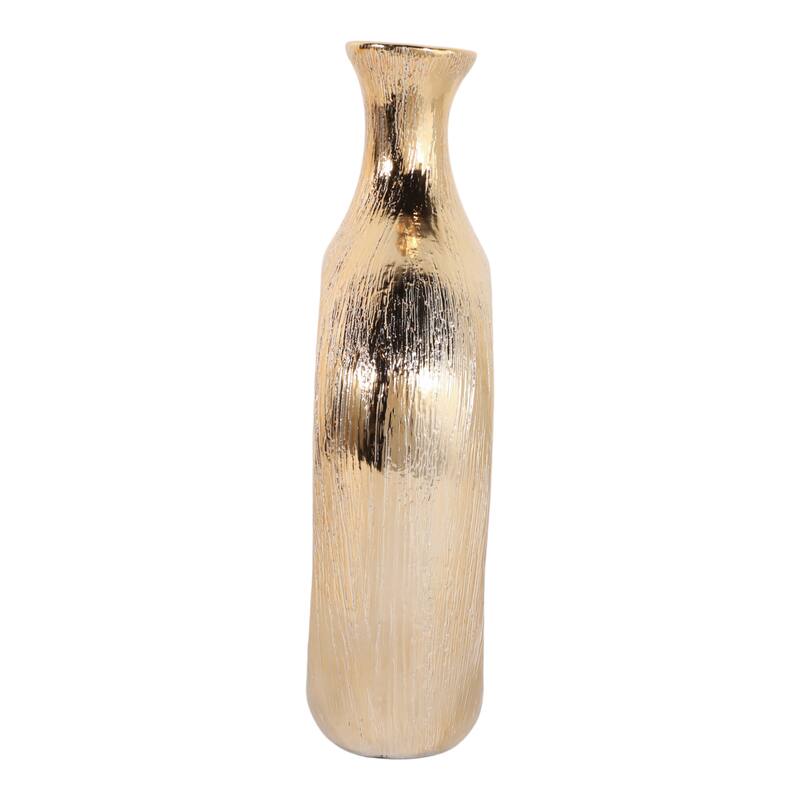 Modern Oval Ceramic Table Vase Cut-Out Design