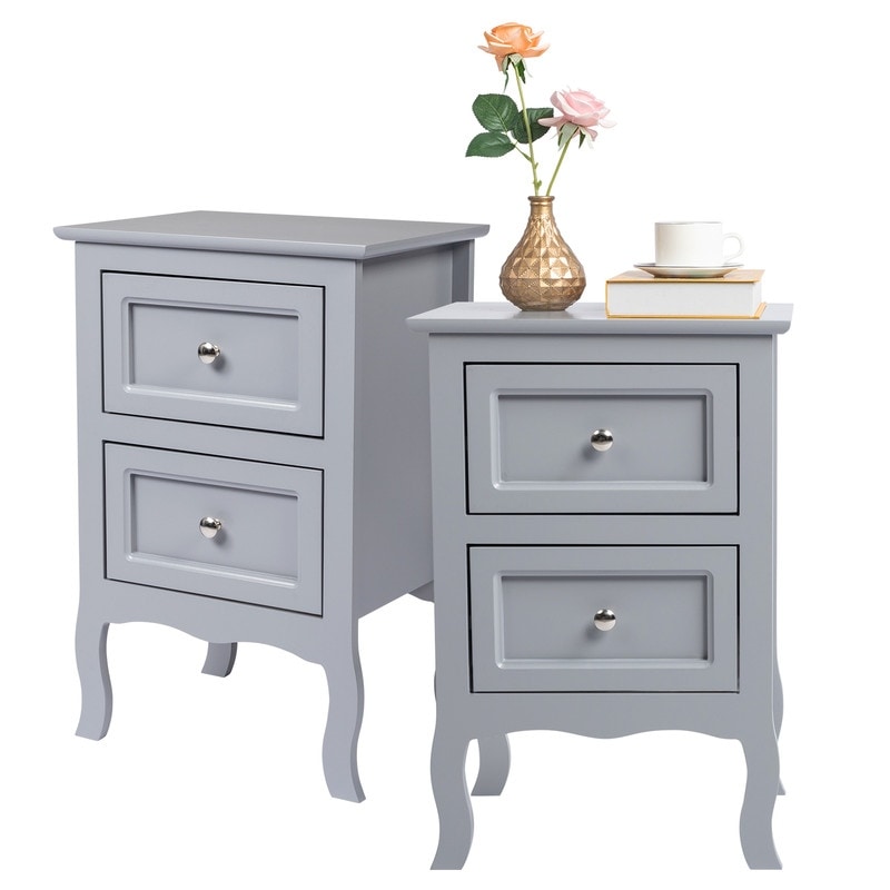 Dark store gray nightstands