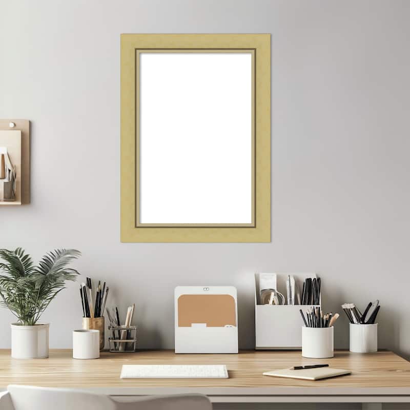Amanti Art Landon Gold Narrow Framed Dry Erase Magnetic Board