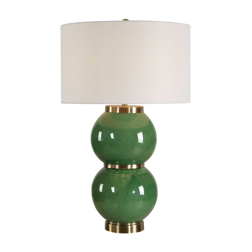 Uttermost Banner Green Spheres Table Lamp - 17.00" W x 28.00" H x 17.00" D