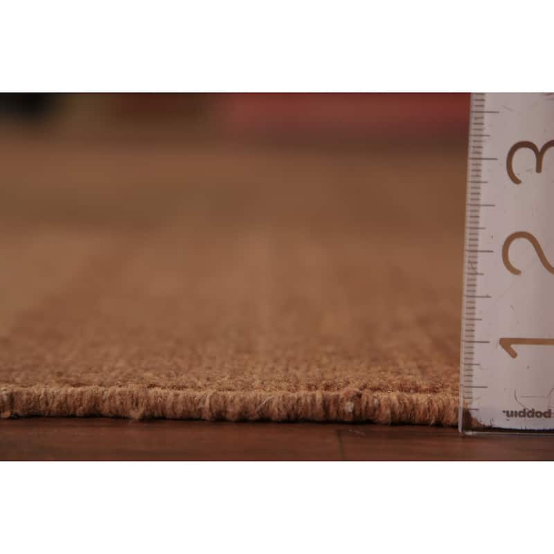 Brown Gabbeh Modern Area Rug Hand-Knotted Wool Carpet - 4'11" x 6'6"