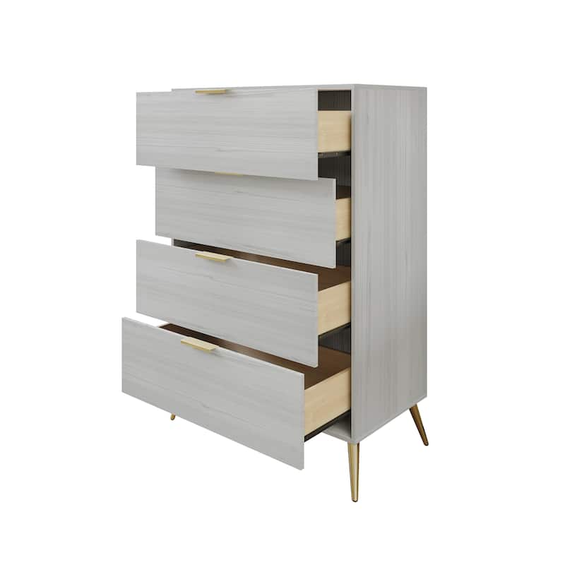 CraftPorch Contemporary 4-Drawers Wooden Chest